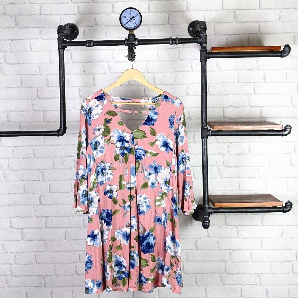 UMGEE Boho Floral Flow Blouse | Rose Pink